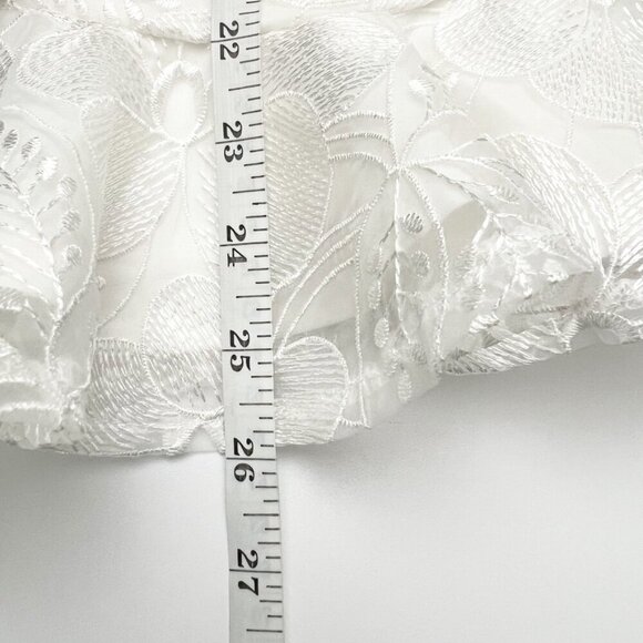 NWT Sage & Paige Mini Dress Womens XL White Lace Clarissa Puff Sleeves Babydoll - Picture 12 of 16